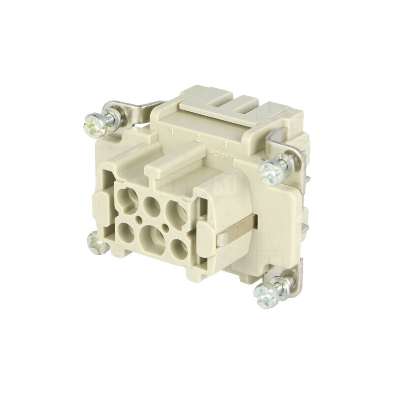 Conector HDC Inserturi de Contact Mamă 6 PE | Electronic-mag.ro | Componente Electronice