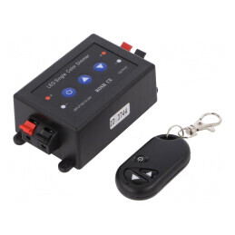 Controler LED variație intensitate lumină 8A negru | Electronic-mag.ro | Componente Electronice