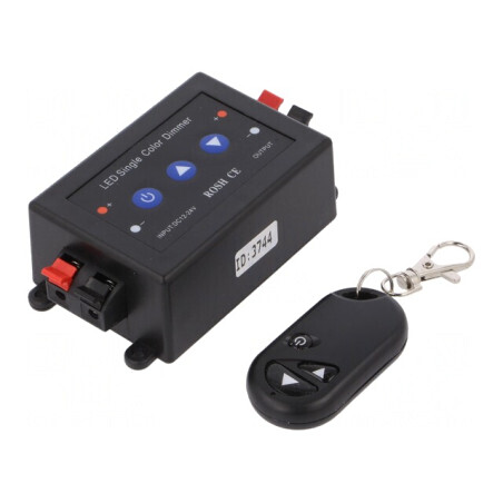 Controler LED variație intensitate lumină 8A negru | Electronic-mag.ro | Componente Electronice