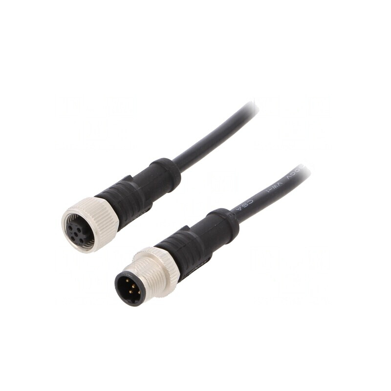Cablu pentru senzori automatizări M12 1m | Electronic-mag.ro | Componente Electronice