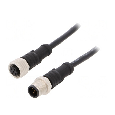 Cablu pentru senzori automatizări M12 1m | Electronic-mag.ro | Componente Electronice