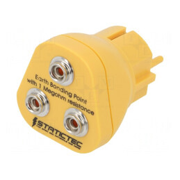 Fişă de împământare ESD 1MΩ cu ştecher EU 10mmx3 | Electronic-mag.ro | Componente Electronice