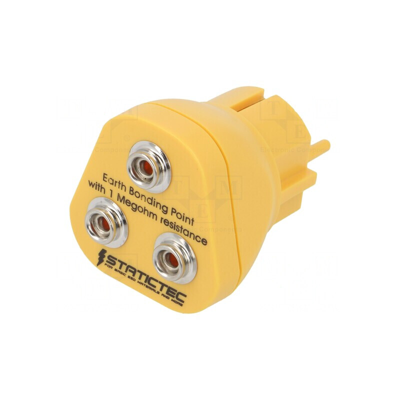 Fişă de împământare ESD 1MΩ cu ştecher EU 10mmx3 | Electronic-mag.ro | Componente Electronice