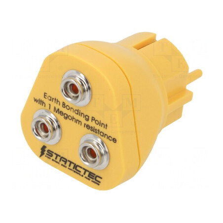 Fişă de împământare ESD 1MΩ cu ştecher EU 10mmx3 | Electronic-mag.ro | Componente Electronice