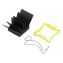 Radiator extrudat cu aripioare BGA negru 17x17mm | Electronic-mag.ro | Componente Electronice