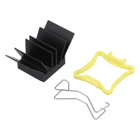 Radiator extrudat cu aripioare BGA negru 17x17mm | Electronic-mag.ro | Componente Electronice