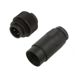 Conector circular RD24 400V 4 pini mufă tată pe cablu | Electronic-mag.ro | Componente Electronice
