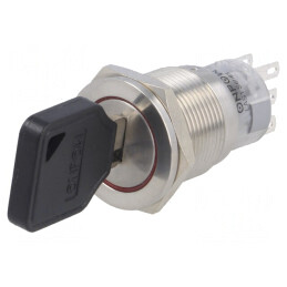 Comutator cu Cheie 3PST Ø19mm 3 Pini | Electronic-mag.ro | Componente Electronice