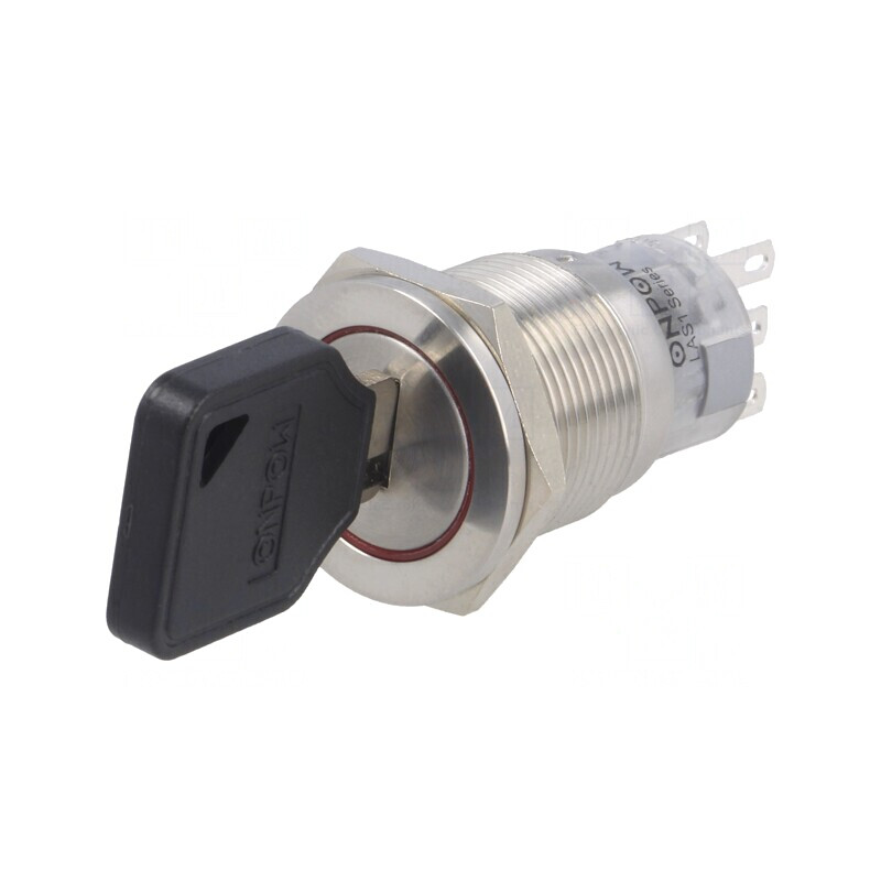 Comutator cu Cheie 3PST Ø19mm 3 Pini | Electronic-mag.ro | Componente Electronice
