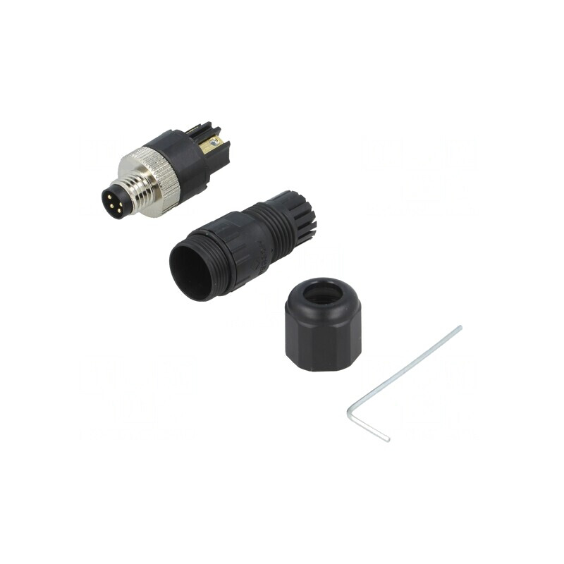 Conector M8 Tată 4 Pini Drept IP65 30V | Electronic-mag.ro | Componente Electronice