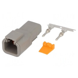 Conector cablu-cablu DTP tată 2 pini crimpat | Electronic-mag.ro | Componente Electronice