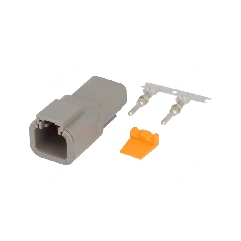 Conector cablu-cablu DTP tată 2 pini crimpat | Electronic-mag.ro | Componente Electronice