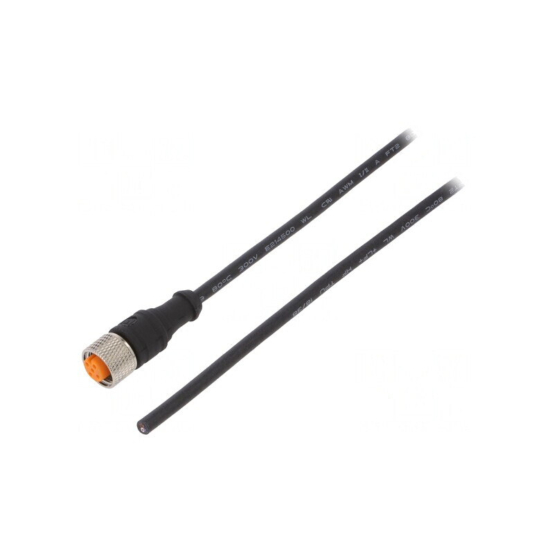 Cablu de conectare M12 5m mufă IP67 250VAC 4A | Electronic-mag.ro | Componente Electronice
