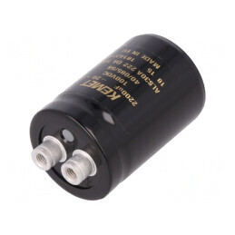 Condensator: electrolitic | 2,2mF | 100VDC | Ø36x52mm | Raster: 12,8mm | ALS30A222DA100
