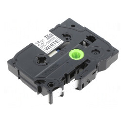 Bandă de Etichetare Albă 12mm x 8m cu Text Negru | Electronic-mag.ro | Componente Electronice