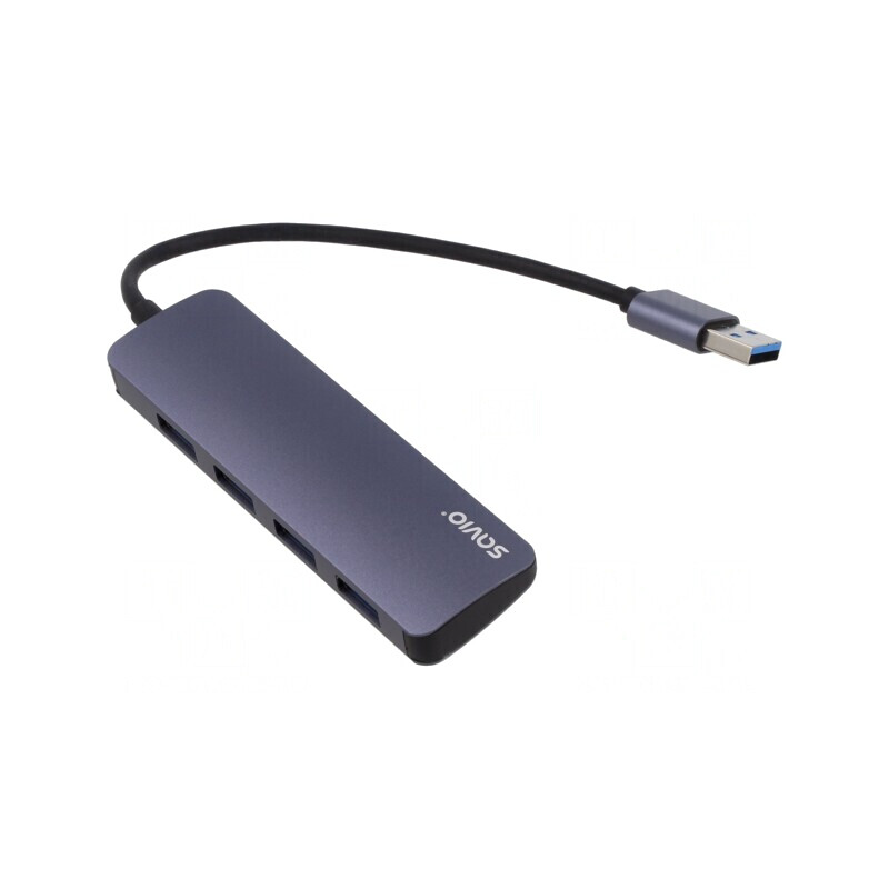 Hub USB 3.1 4 Porturi Gri 5Gbps | Electronic-mag.ro | Componente Electronice