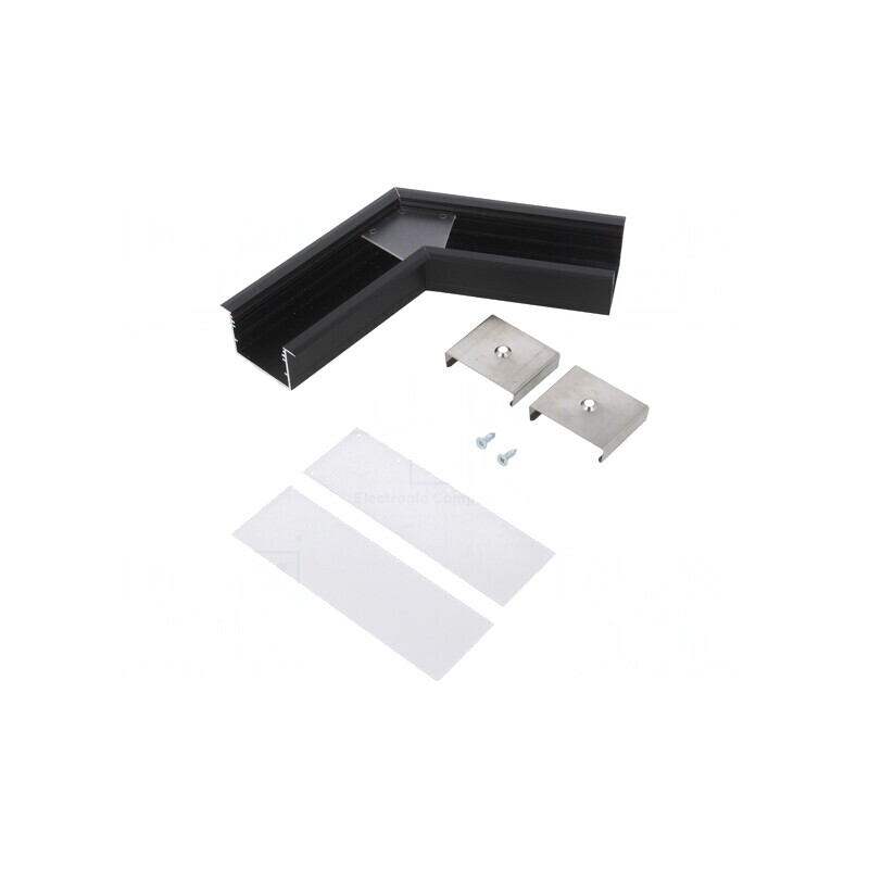 Conector Aluminiu Anodat 120° Negru VARIO30-07 | Electronic-mag.ro | Componente Electronice