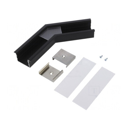 Conector aluminiu anodat negru 135° VARIO30-07 | Electronic-mag.ro | Componente Electronice
