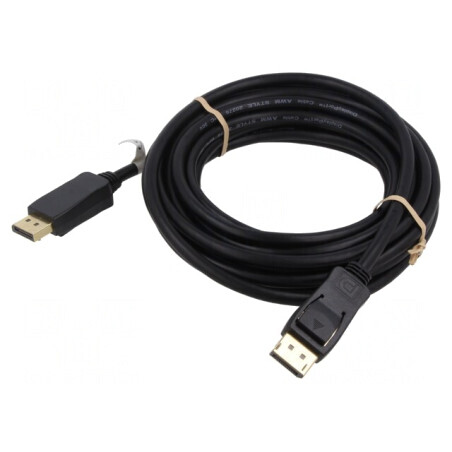 Cablu DisplayPort 1.4 HDCP 2.2 PVC 5m Negru | Electronic-mag.ro | Componente Electronice
