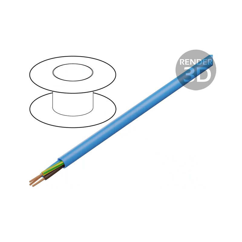 Cablu Electric Rotund 4G10mm2 Albastru 600V/1kV