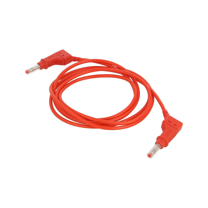 Cablu de măsurare 19A mufă banană 4 mm 2 capete | Electronic-mag.ro | Componente Electronice
