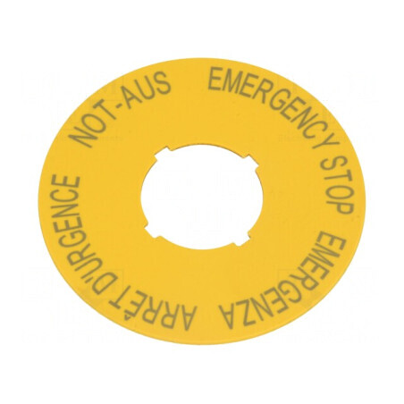 Tăbliţă Descriptivă 60mm pentru Butoane de Siguranţă | Electronic-mag.ro | Componente Electronice