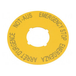 Tăbliţă Descriptivă 60mm pentru Butoane de Siguranţă | Electronic-mag.ro | Componente Electronice