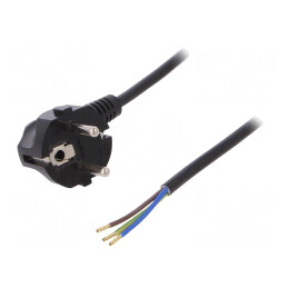 Cablu Schuko CEE 7/7 cu Ștecăr în Unghi și Mufă PVC | Electronic-mag.ro | Componente Electronice