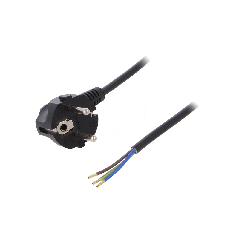 Cablu Schuko CEE 7/7 cu Ștecăr în Unghi și Mufă PVC | Electronic-mag.ro | Componente Electronice