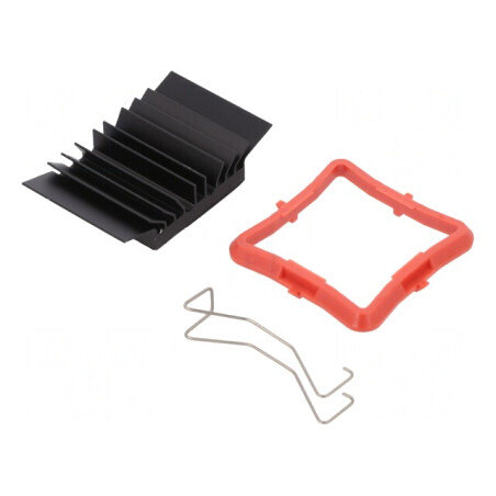Radiator extrudat cu aripioare BGA negru 27mm x 27mm | Electronic-mag.ro | Componente Electronice