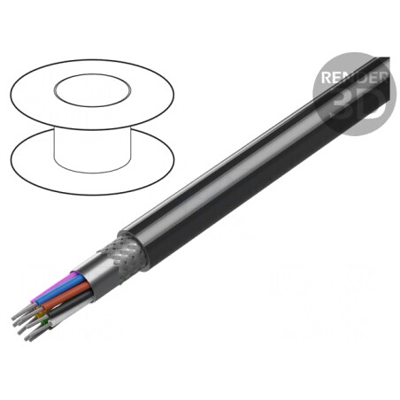 Cablu RS232 9x22AWG PVC Crom 152m Eca 300V | Electronic-mag.ro | Componente Electronice