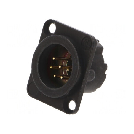 Conector XLR Soclu Tată 6 PIN Negru | Electronic-mag.ro | Componente Electronice