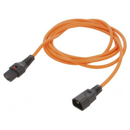 Cablu IEC C13-C14 cu blocare 3m 10A | Electronic-mag.ro | Componente Electronice