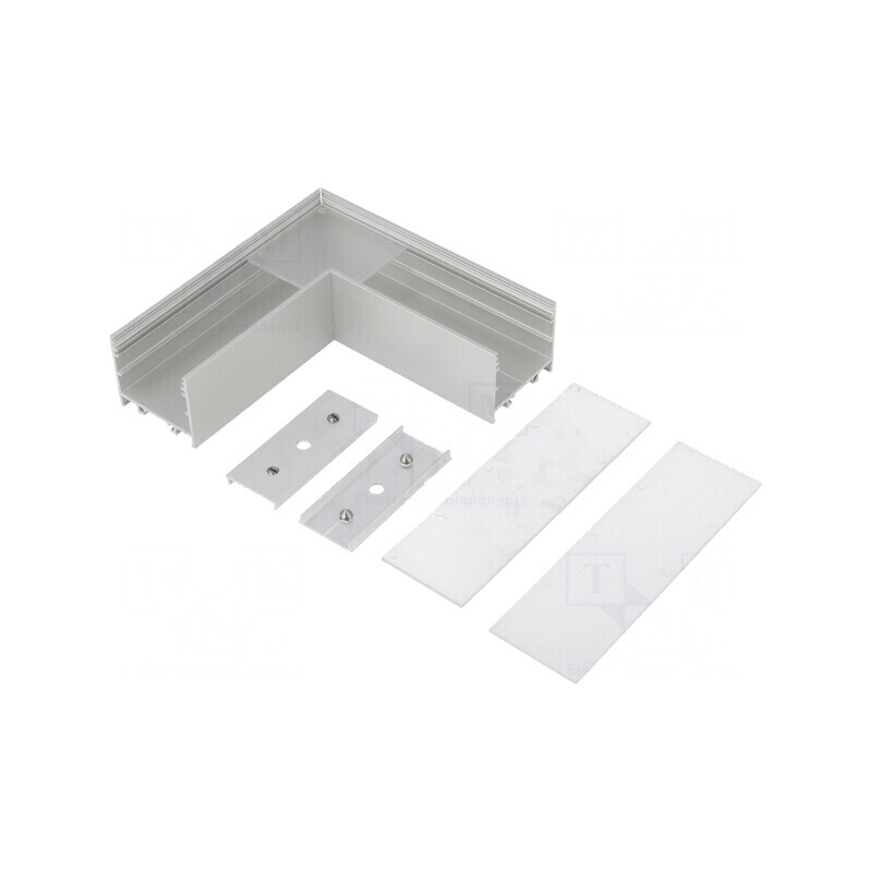 Conector 90° Aluminiu Anodat Argintiu VARIO30-02 | Electronic-mag.ro | Componente Electronice