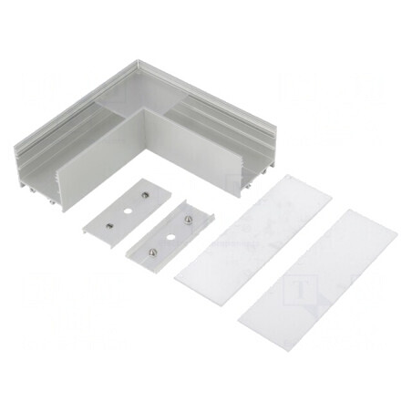 Conector 90° Aluminiu Anodat Argintiu VARIO30-02 | Electronic-mag.ro | Componente Electronice