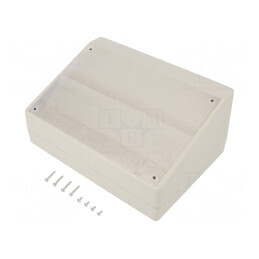 Carcasă Desktop ABS Gri 220x156x100mm | Electronic-mag.ro | Componente Electronice
