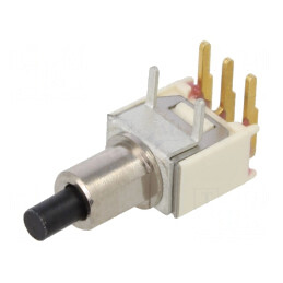 Comutator acționat prin apăsare 2 poziții SPDT 0,02A 20VAC | Electronic-mag.ro | Componente Electronice