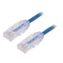 Patch cord albastru 2m U/UTP Cat6 LSZH 28AWG | Electronic-mag.ro | Componente Electronice