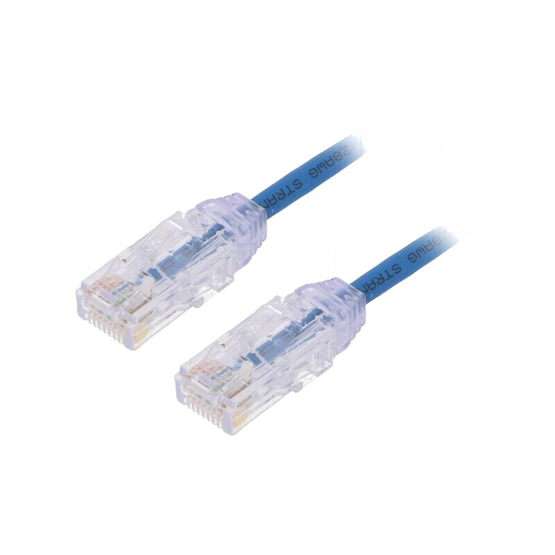 Patch cord albastru 2m U/UTP Cat6 LSZH 28AWG | Electronic-mag.ro | Componente Electronice