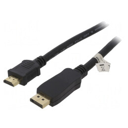 Cablu DisplayPort la HDMI 3m Negru | Electronic-mag.ro | Componente Electronice