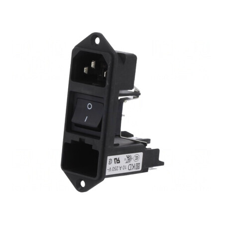 Conector Alimentare AC 10A 250V IEC 60320 | Electronic-mag.ro | Componente Electronice