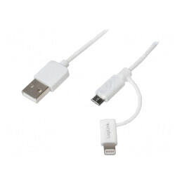 Cablu Apple Lightning USB A USB B Micro 1m | Electronic-mag.ro | Componente Electronice