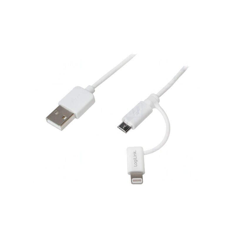 Cablu Apple Lightning USB A USB B Micro 1m | Electronic-mag.ro | Componente Electronice