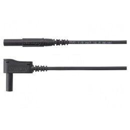 Cablu de Măsurare 16A 1m Negru Izolație PVC | Electronic-mag.ro | Componente Electronice