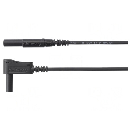 Cablu de Măsurare 16A 1m Negru Izolație PVC | Electronic-mag.ro | Componente Electronice