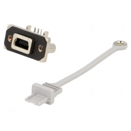 Soclu USB B Mini pentru Montare pe Panou | Electronic-mag.ro | Componente Electronice