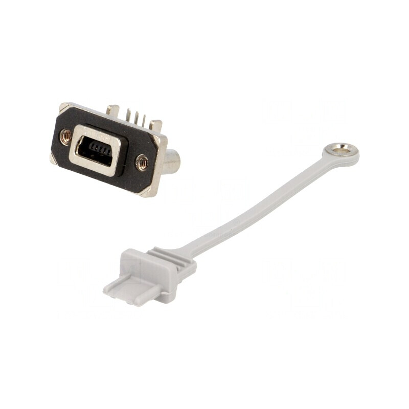 Soclu USB B Mini pentru Montare pe Panou | Electronic-mag.ro | Componente Electronice