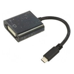 Adaptor USB-C la DVI-I 0,15m Negru | Electronic-mag.ro | Componente Electronice