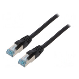 Patch cord S/FTP Cat 6a Negru 7.5m