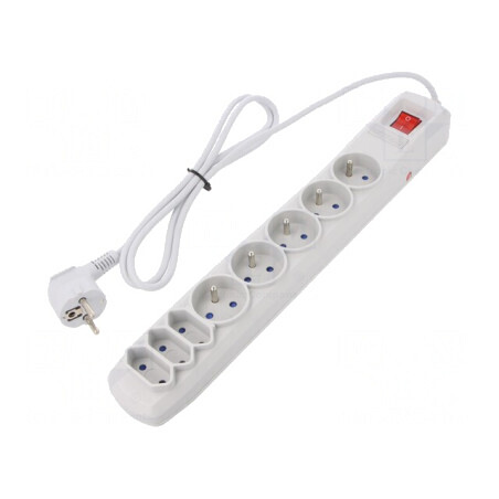 Prelungitor 8 Prize cu Protecție la Supratensiune 10A | Electronic-mag.ro | Componente Electronice